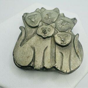 Mali Pewter I Love Cats Trinket Moggle Box 1997